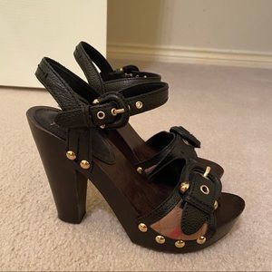 Burberry Leather Platform Sandals
